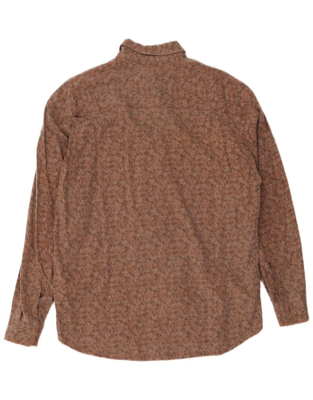 Wampum Mens Shirt Medium Brown Floral