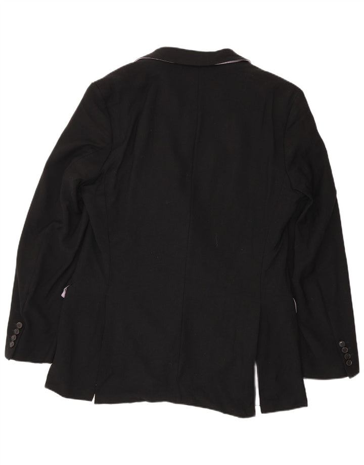 Hugo Boss Mens 2 Button Blazer Jacket UK 102 Large Black Virgin Wool