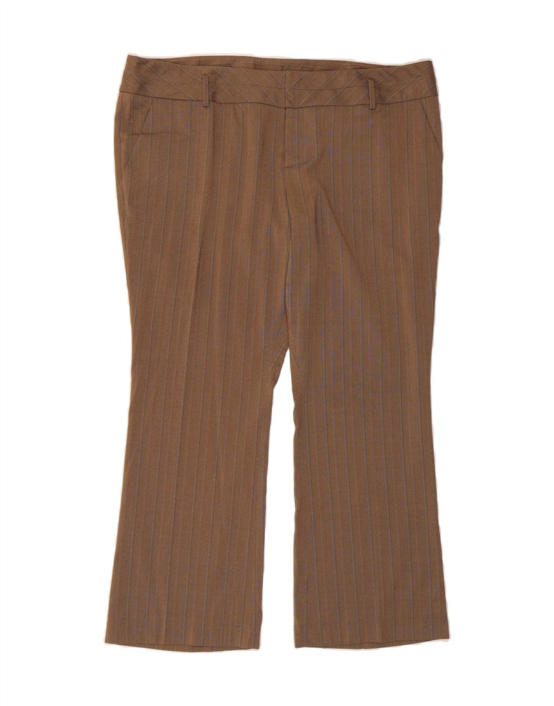 MOSSIMO Womens Straight Chino Trousers US 18 2XL W42 L29 Brown Pinstripe Vintage Mossimo and Second-Hand Mossimo from Messina Hembry 