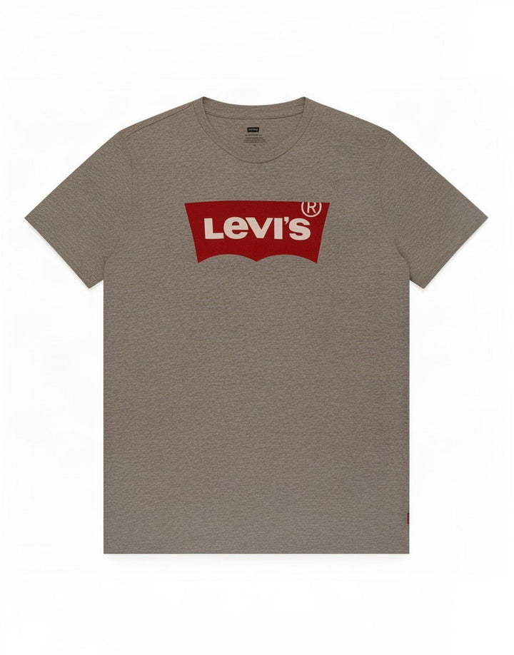 Levi's Mens Graphic T-Shirt Top Medium Grey Flecked Cotton