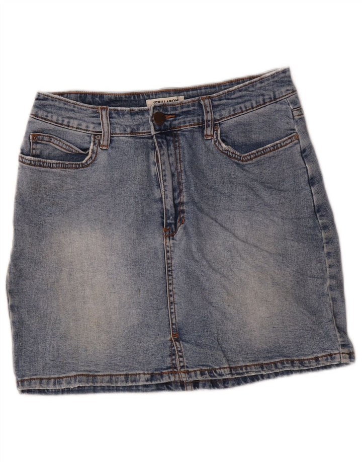Billabong Womens Denim Skirt W30 Medium Blue Cotton