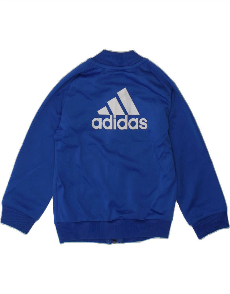 ADIDAS Baby Boys Graphic Tracksuit Top Jacket 18-24 Months Blue Polyester | Vintage Adidas | Thrift | Second-Hand Adidas | Used Clothing | Messina Hembry 