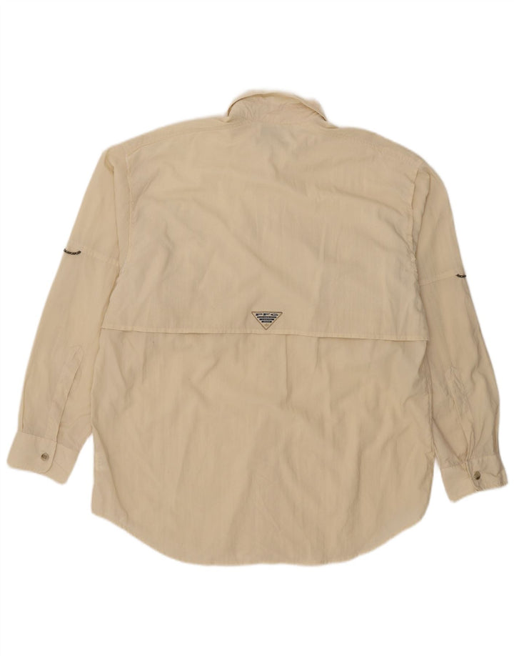 Columbia Mens Shirt Medium Beige Nylon