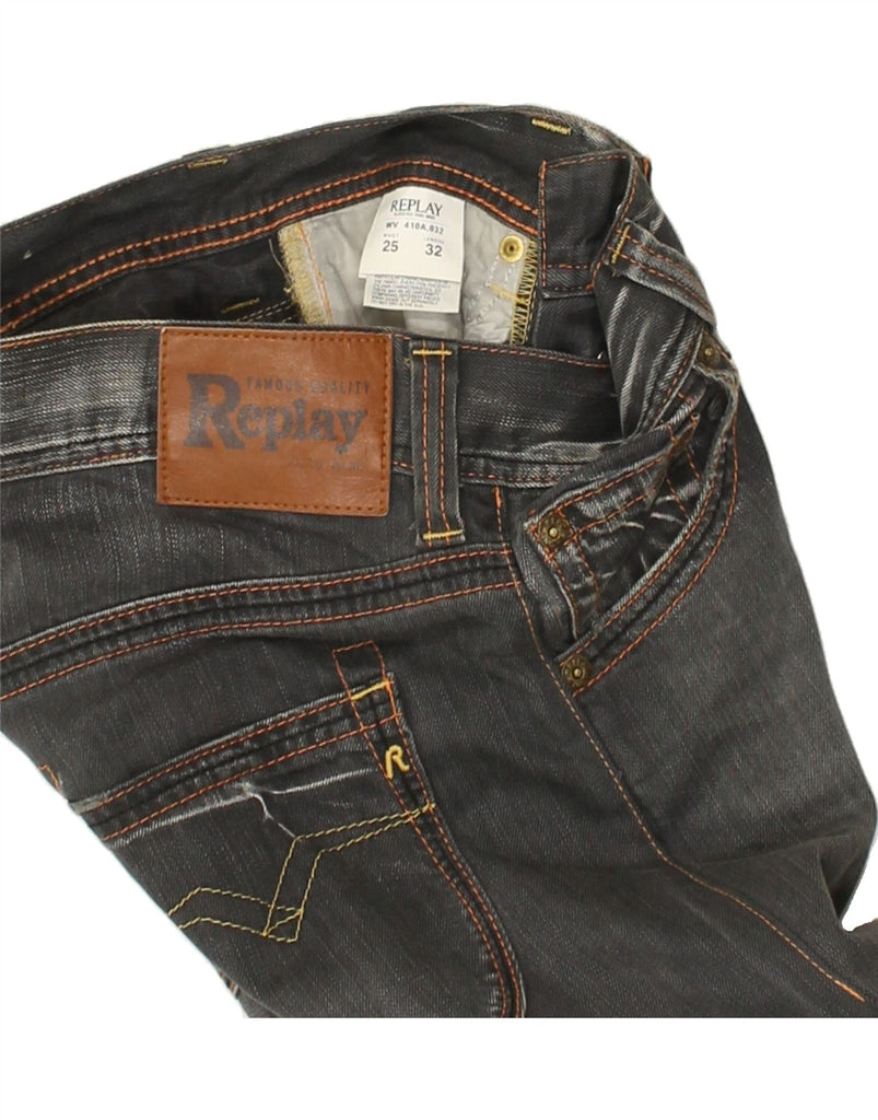 REPLAY Womens Straight Jeans W28 L32  Grey Cotton | Vintage Replay | Thrift | Second-Hand Replay | Used Clothing | Messina Hembry 