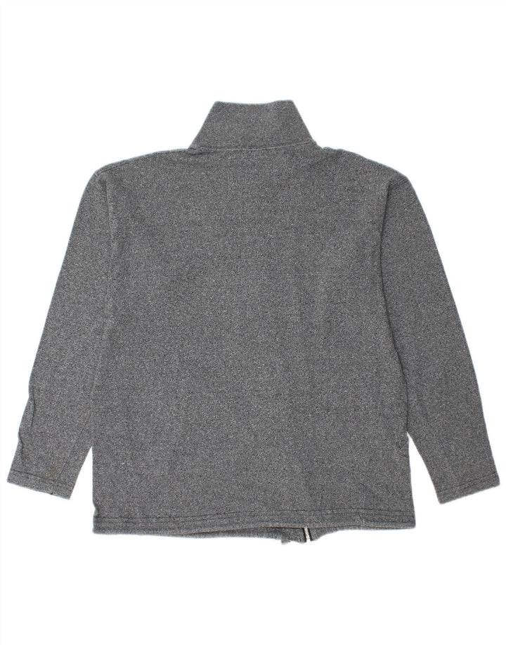Champion Womens Tracksuit Top Jacket UK 14 Medium Grey Flecked Cotton