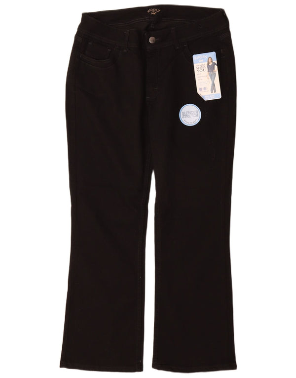 Lee Womens Slender Bootcut Jeans US 16 2XL W34 L30 Black Cotton