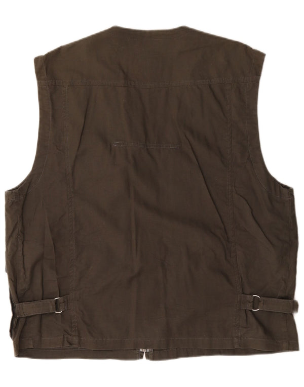 MC Kee's Mens Utility Gilet UK 42 XL Brown Cotton