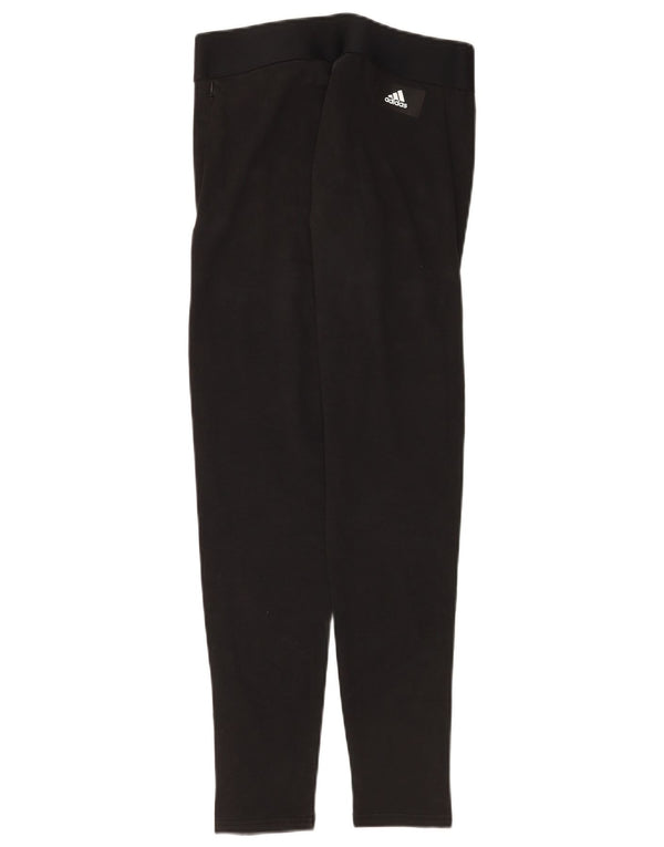 Adidas Womens Graphic Leggings UK 12/14 Medium Black Cotton