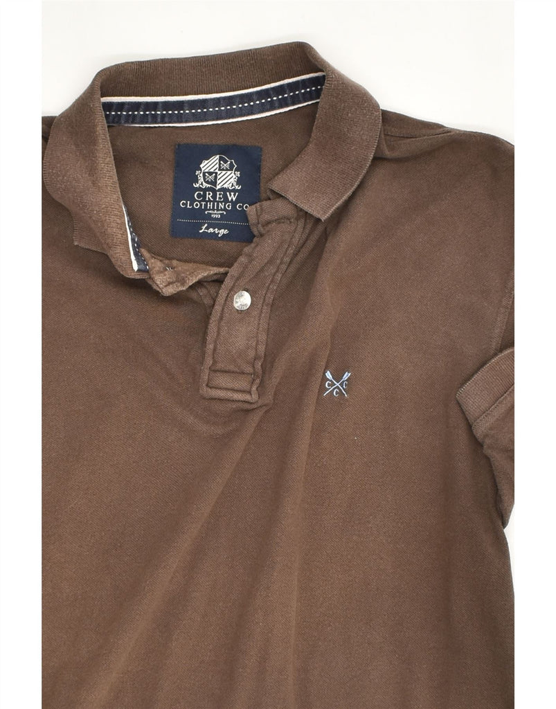 J. CREW Mens Polo Shirt Large Brown Cotton | Vintage J. Crew | Thrift | Second-Hand J. Crew | Used Clothing | Messina Hembry 