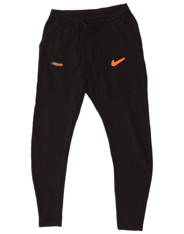 Nike Womens Tracksuit Trousers UK 14 Medium Black Cotton