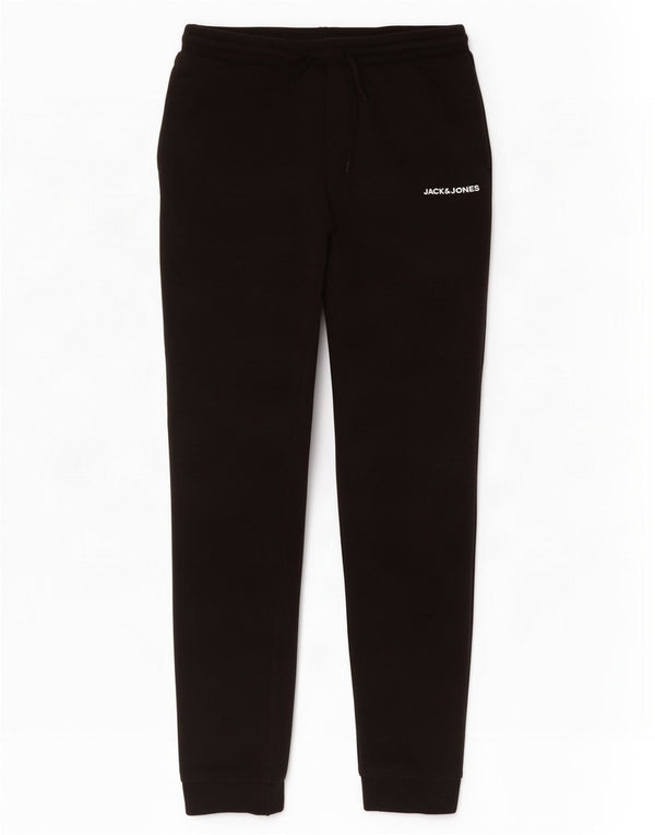 Jack & Jones Boys Tracksuit Trousers Joggers 15-16 Years Black Cotton