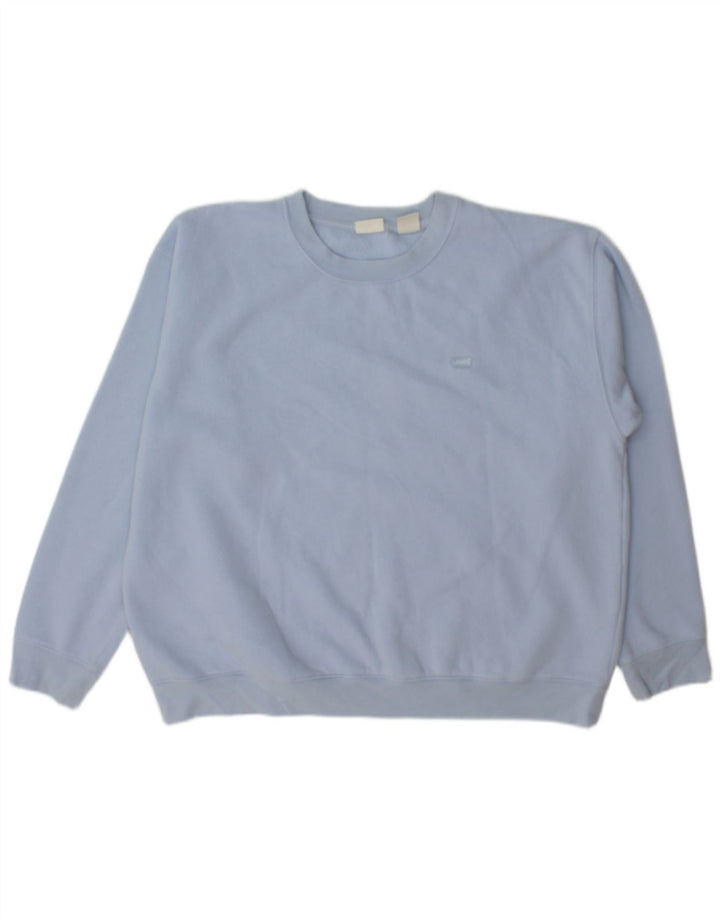 Levi's Womens Sweatshirt Jumper UK 16 Large Blue Cotton