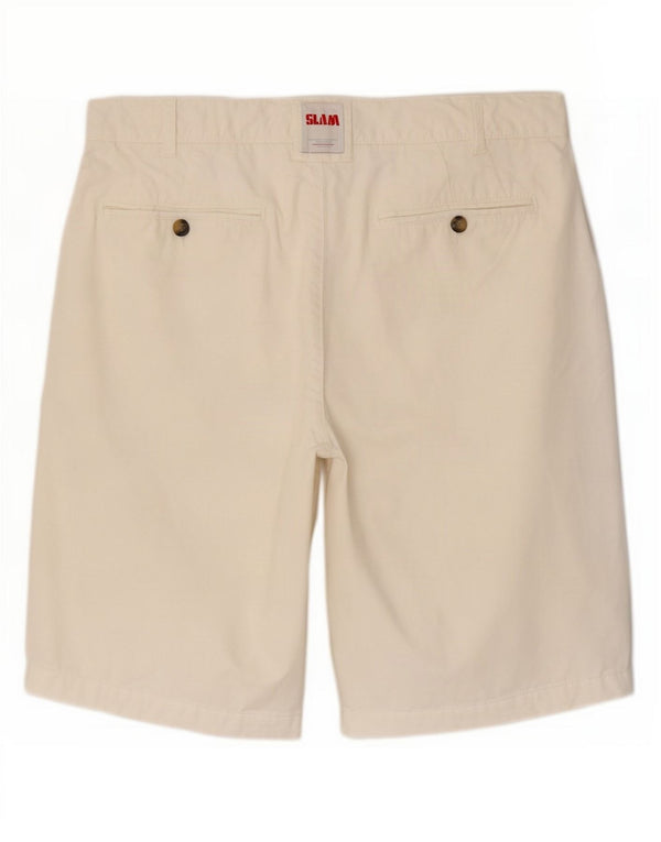 Slam Mens Chino Shorts IT 48 Medium W32 White Cotton