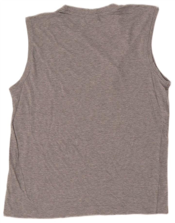 Ellesse Mens Graphic Vest Top XL Grey Flecked Cotton