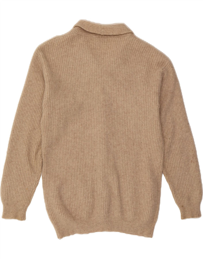 AMARANTO Womens Cardigan Sweater UK 14 Medium Beige Lambswool Vintage Amaranto and Second-Hand Amaranto from Messina Hembry 