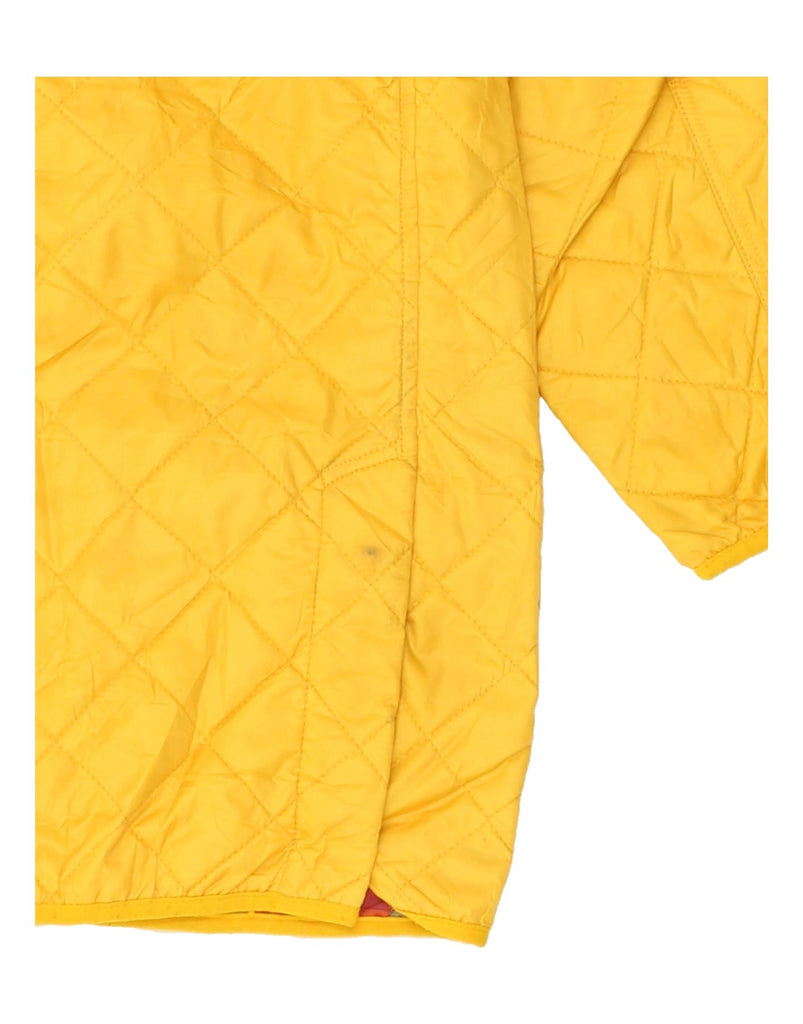 BELFE & BELFE Womens Quilted Jacket IT 42 Medium Yellow Argyle/Diamond Vintage Belfe & Belfe and Second-Hand Belfe & Belfe from Messina Hembry 