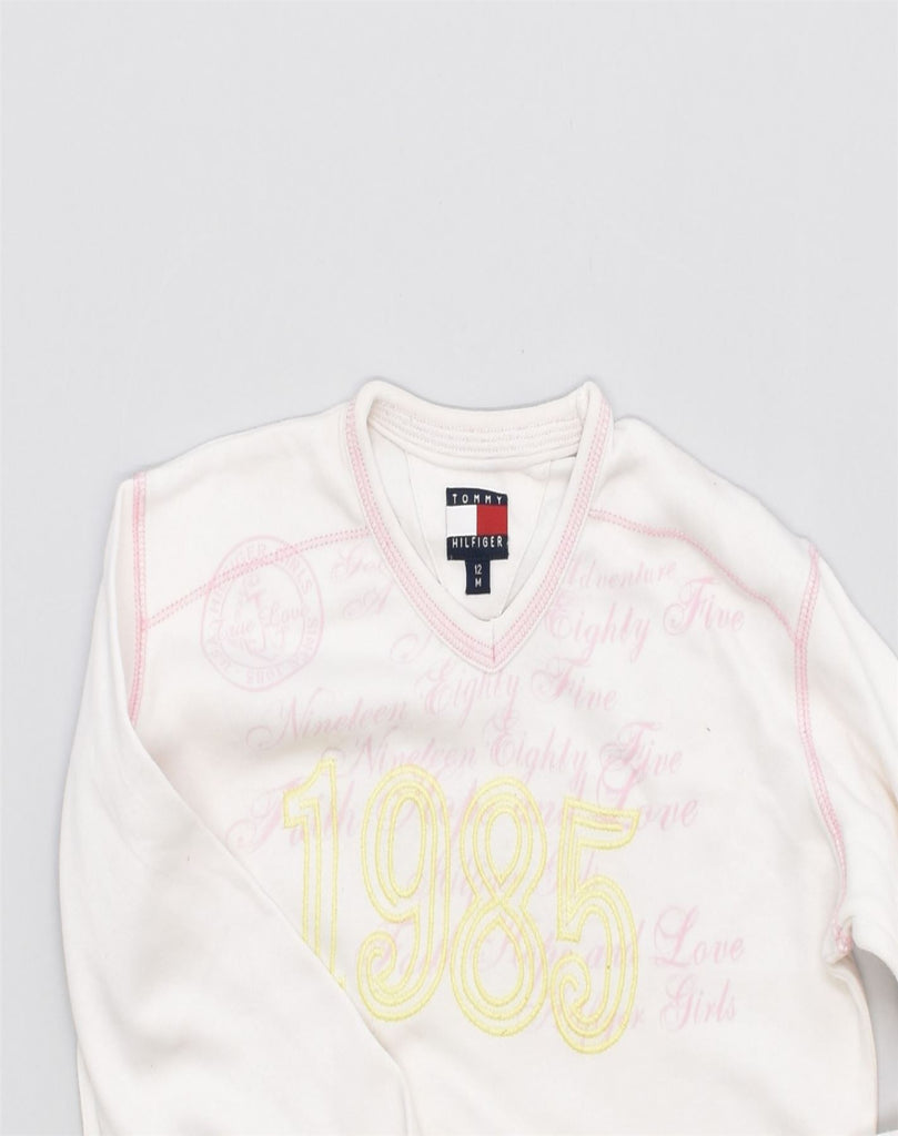 TOMMY HILFIGER Girls Graphic Top Long Sleeve 11-12 Years Medium Pink | Vintage | Thrift | Second-Hand | Used Clothing | Messina Hembry 