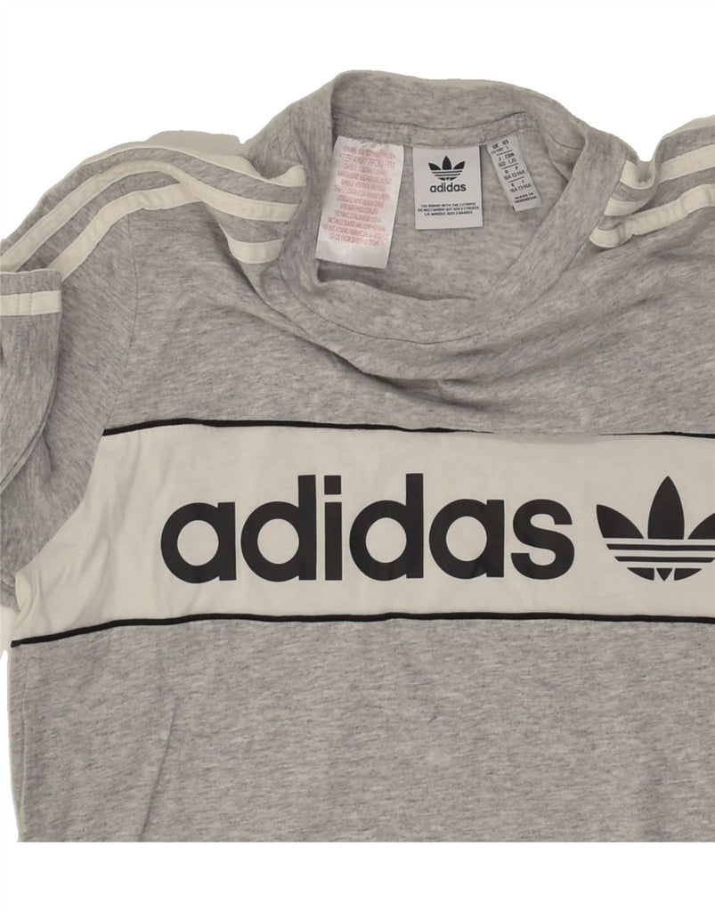 ADIDAS Boys Graphic T-Shirt Top 13-14 Years  Grey Cotton | Vintage Adidas | Thrift | Second-Hand Adidas | Used Clothing | Messina Hembry 