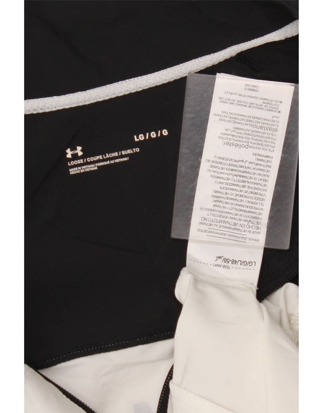 UNDER ARMOUR Womens Pullover Tracksuit Top UK 16 Large White Colourblock