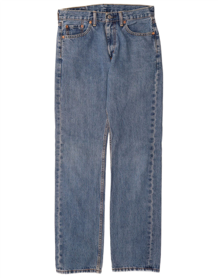 Levi's Mens 505 Straight Jeans W30 L34 Blue Cotton