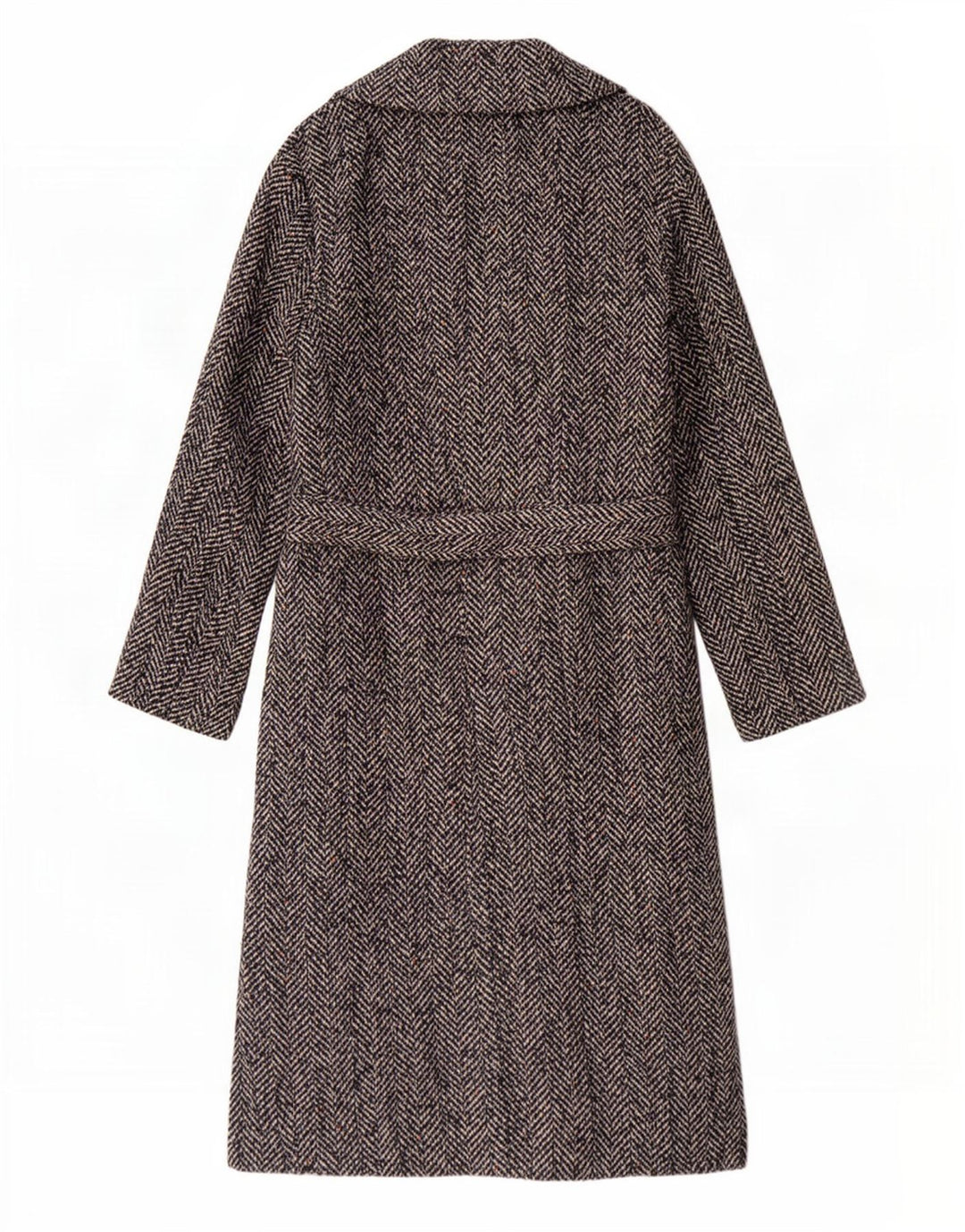 Topshop Womens Oversized Overcoat UK 8 Small Black Herringbone