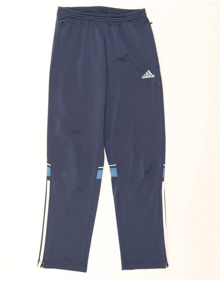 Adidas Boys Tracksuit Trousers 13-14 Years  Navy Blue Colourblock Polyester