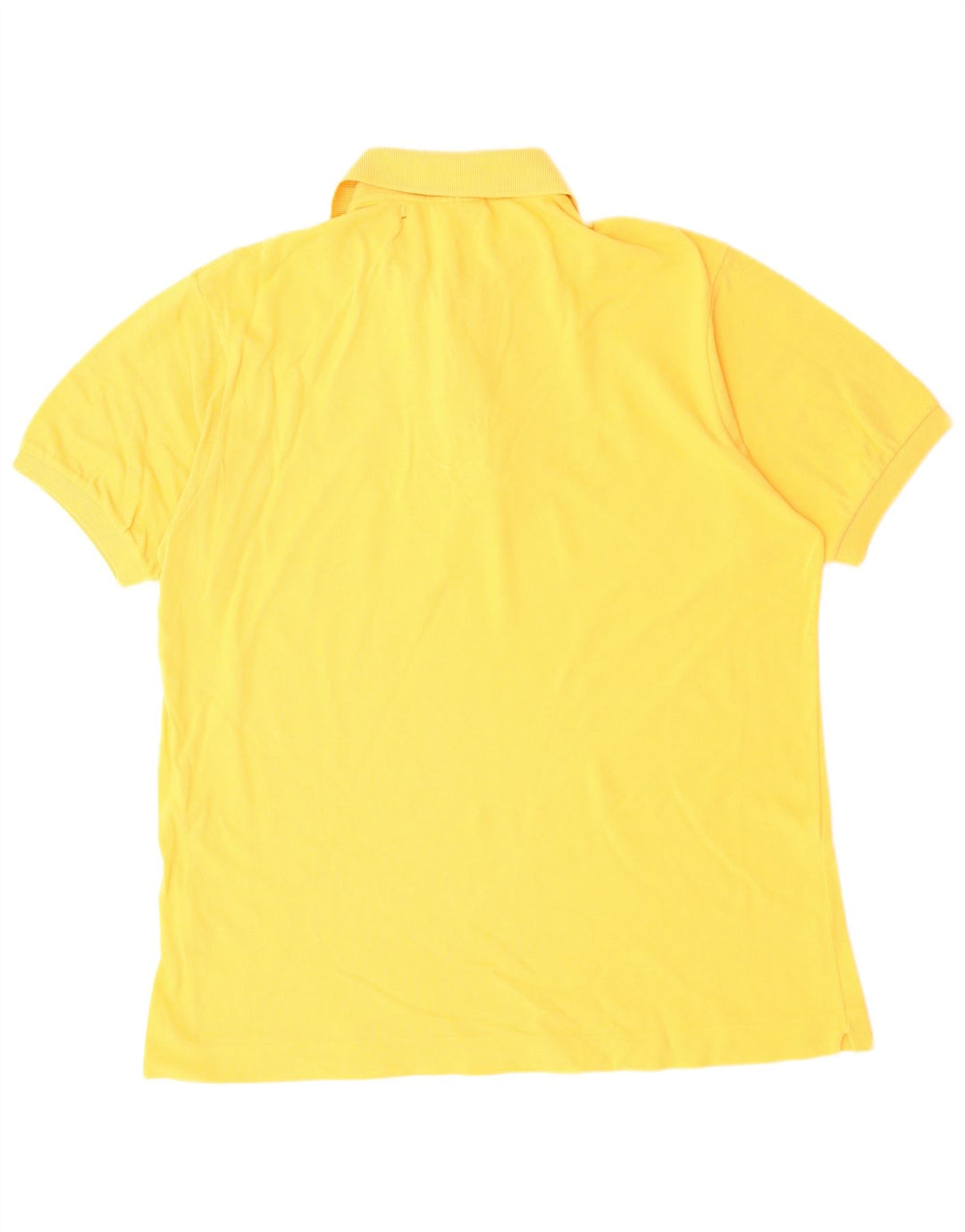 LACOSTE Mens Polo Shirt Size 5 Large Yellow Cotton