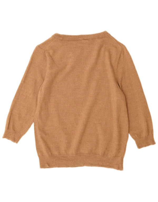 J. Crew Boys 3/4 Sleeve Boat Neck Jumper Sweater 11-12 Years Large Beige