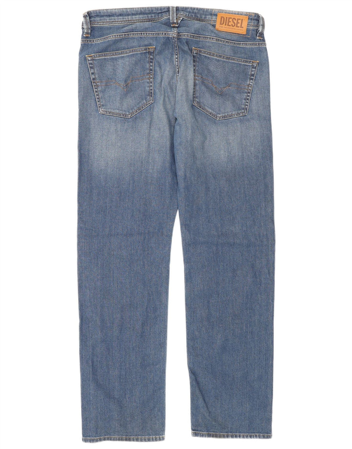 Diesel Mens Larkee Straight Jeans W36 L32 Blue Cotton