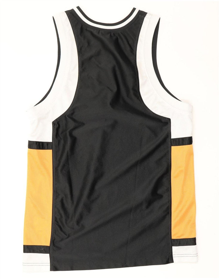 NIKE Mens Vest Top UK 38/41 Medium Black Colourblock Polyester Vintage Nike and Second-Hand Nike from Messina Hembry 