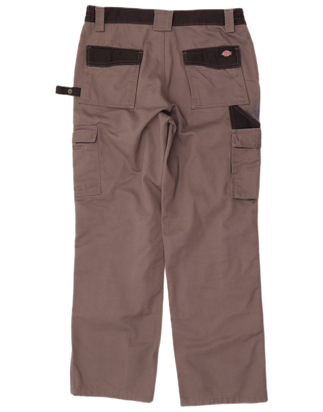 Dickies Mens Straight Cargo Trousers W34 L31 Grey Polyester