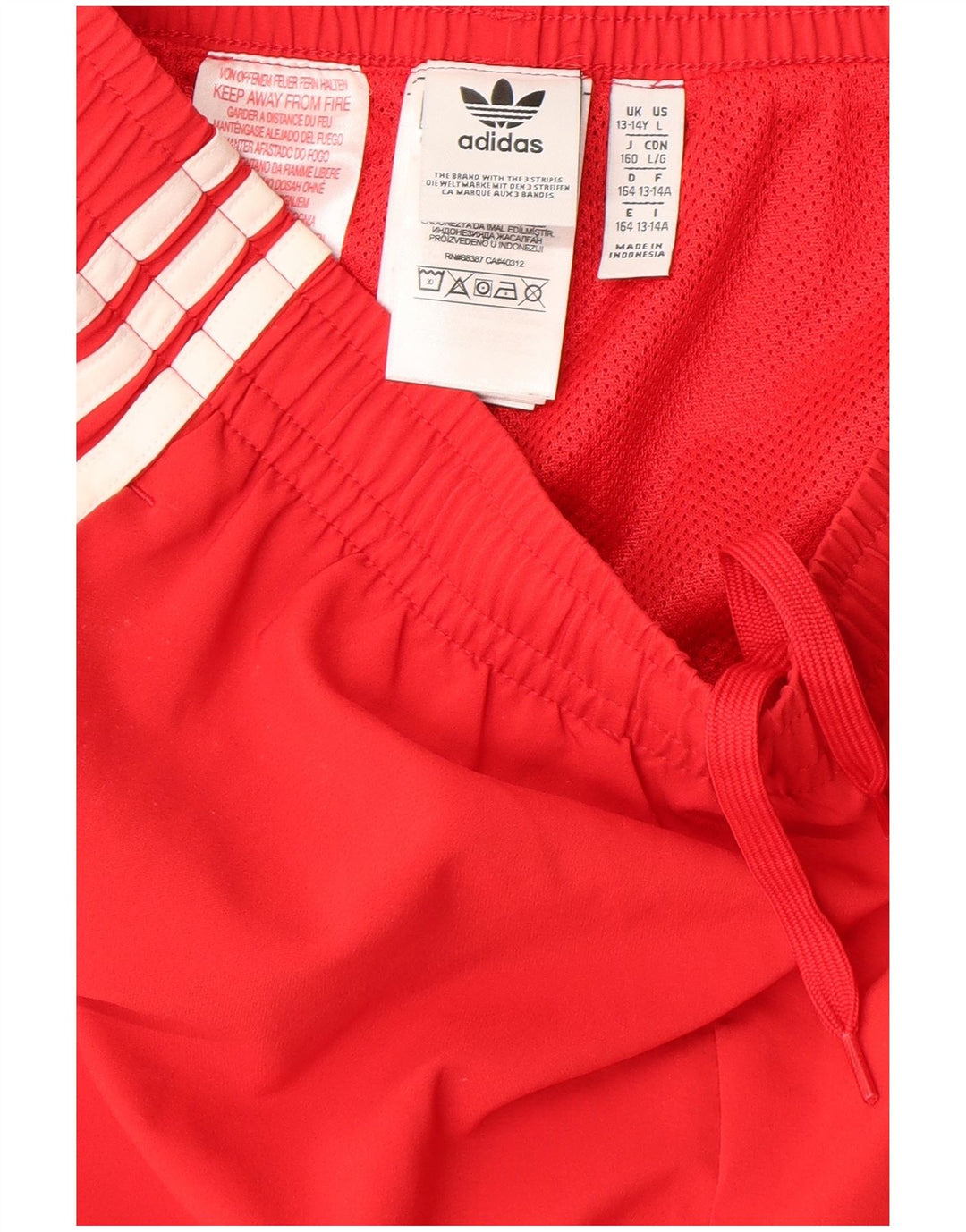 Adidas Boys Sport Shorts 13-14 Years  Red Polyester