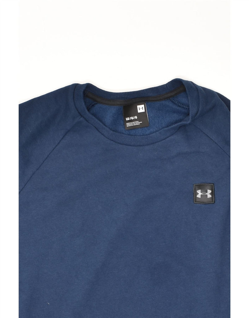 UNDER ARMOUR Mens Sweatshirt Jumper Large Navy Blue | Vintage Under Armour | Thrift | Second-Hand Under Armour | Used Clothing | Messina Hembry 