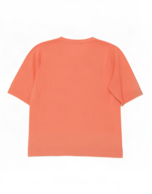 Marks & Spencer Womens T-Shirt Top UK 12 Medium Pink Cotton