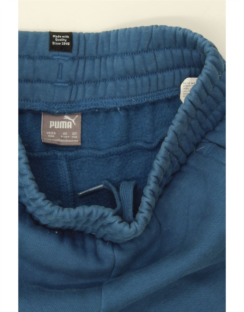 PUMA Boys Tracksuit Trousers Joggers 9-10 Years  Blue Cotton Vintage Puma and Second-Hand Puma from Messina Hembry 