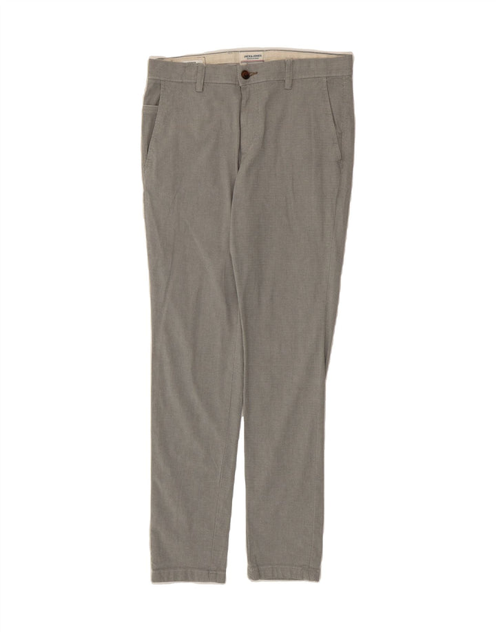 JACK & JONES Mens Marco Slim Chino Trousers W30 L32 Grey Vintage Jack & Jones and Second-Hand Jack & Jones from Messina Hembry 
