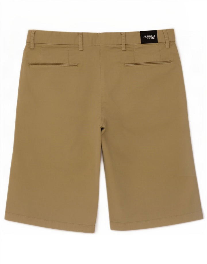 Trussardi Womens Chino Shorts W30 Medium Beige Cotton