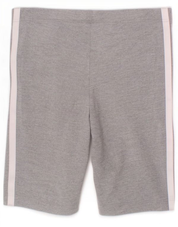 Adidas Girls Sport Shorts 7-8 Years Grey Cotton