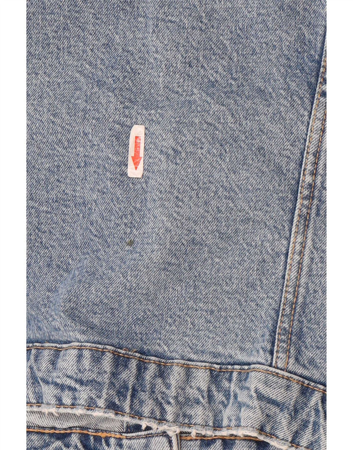 Zara Womens Denim Jacket UK 14 Large Blue Cotton