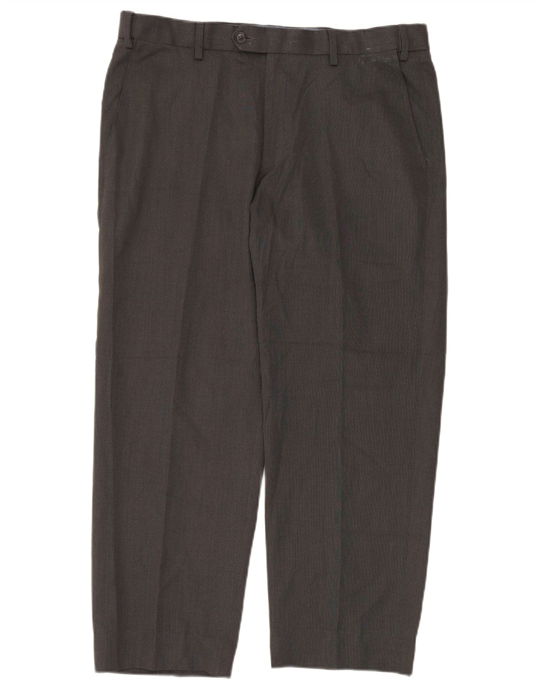 Marks & Spencer Mens Regular Fit Suit Trousers W36 L26 Grey Polyester