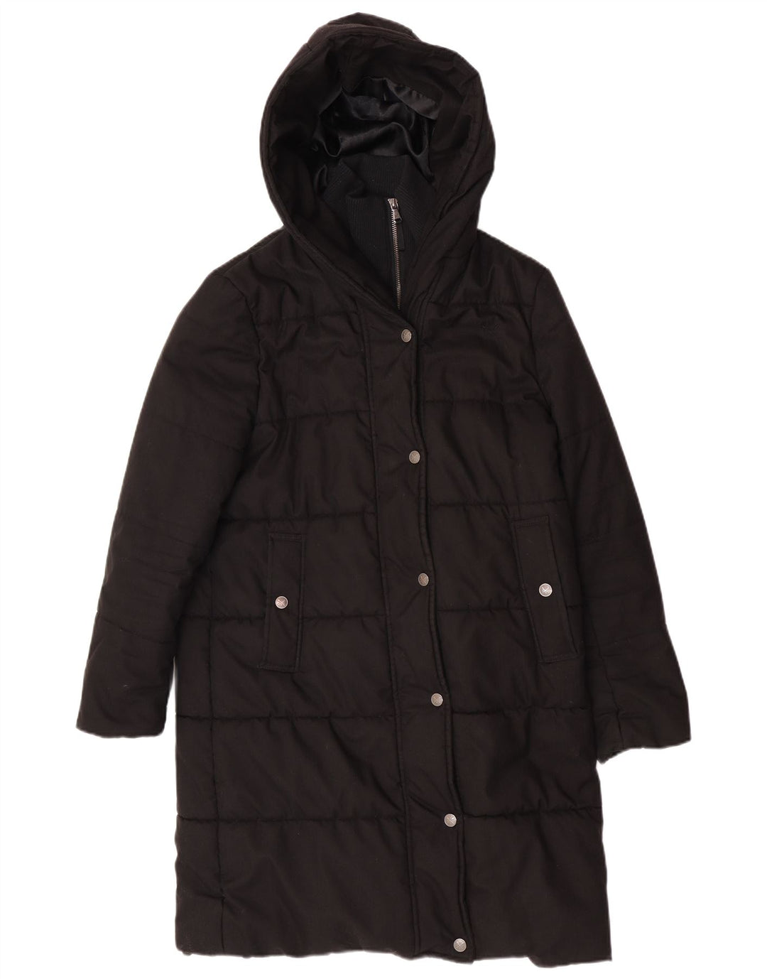 Crew Clothing Womens Hooded Regular Fit Padded Coat UK 14 Medium Black