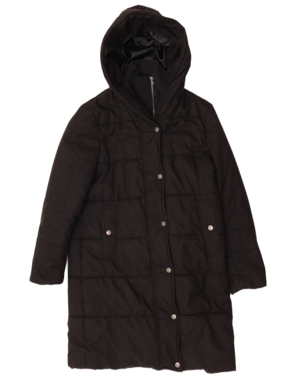 Crew Clothing Womens Hooded Regular Fit Padded Coat UK 14 Medium Black