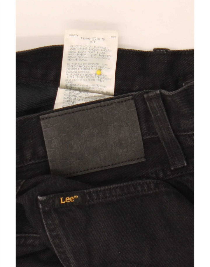 Lee Mens Denim Shorts W30 Medium Black Cotton