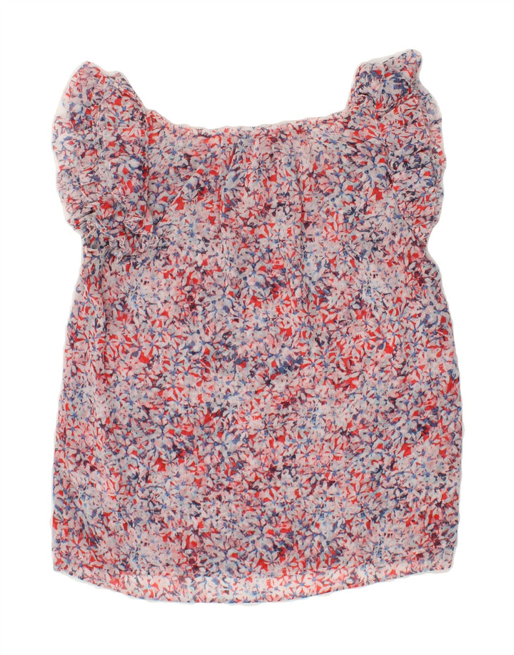 BANANA REPUBLIC Womens Blouse Top UK 2 2XS Multicoloured Floral Polyester Vintage Banana Republic and Second-Hand Banana Republic from Messina Hembry 