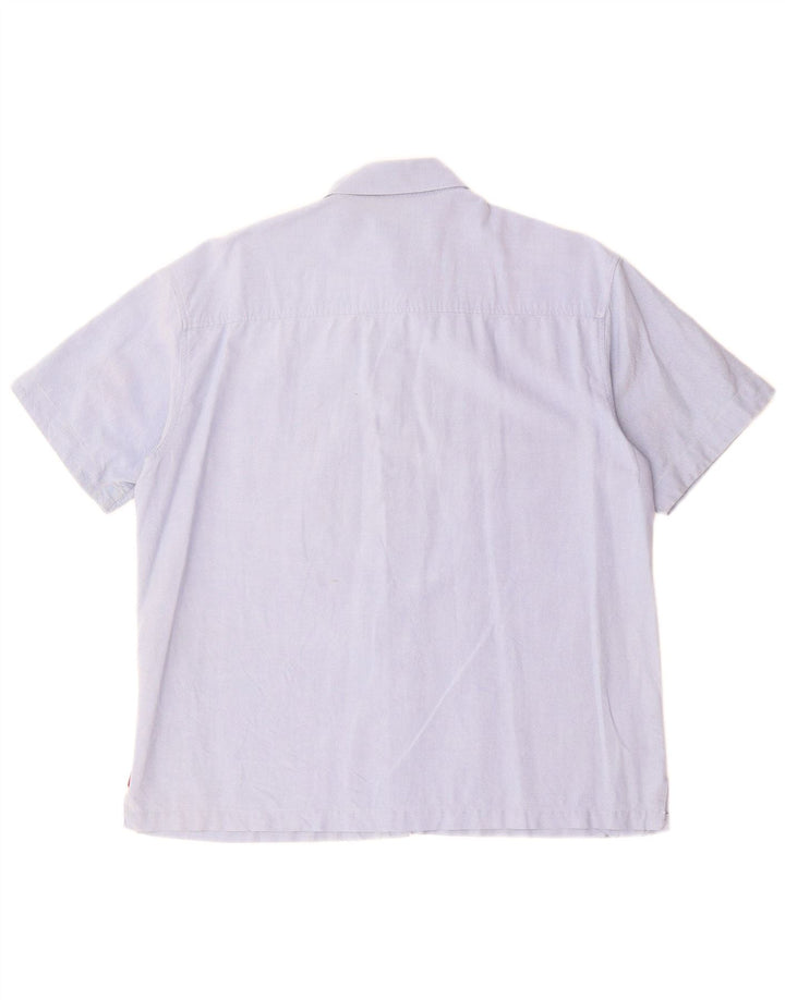 LEVI'S Mens Short Sleeve Shirt Large Blue