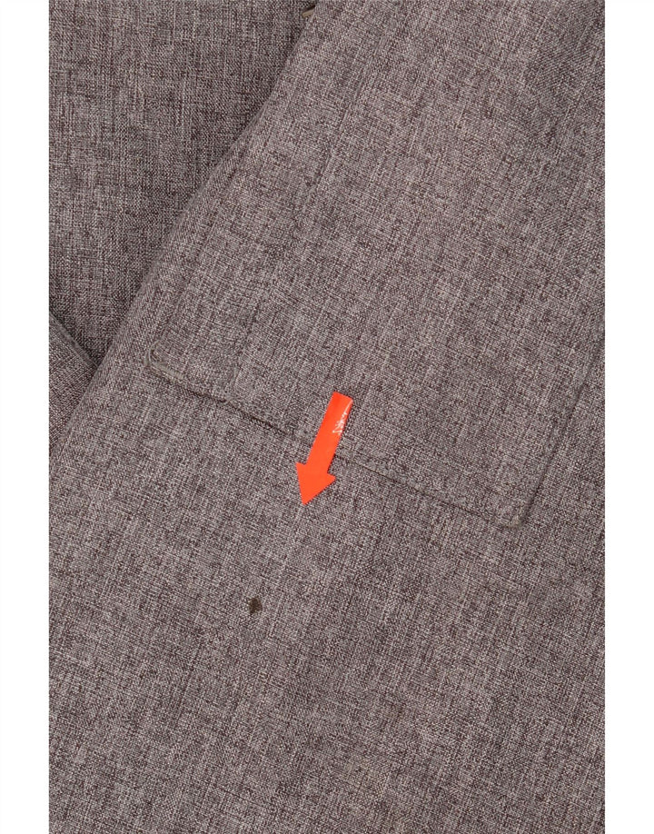 TOMMY HILFIGER Mens Hooded Bomber Jacket UK 38 Medium Grey Polyester Vintage Tommy Hilfiger and Second-Hand Tommy Hilfiger from Messina Hembry 