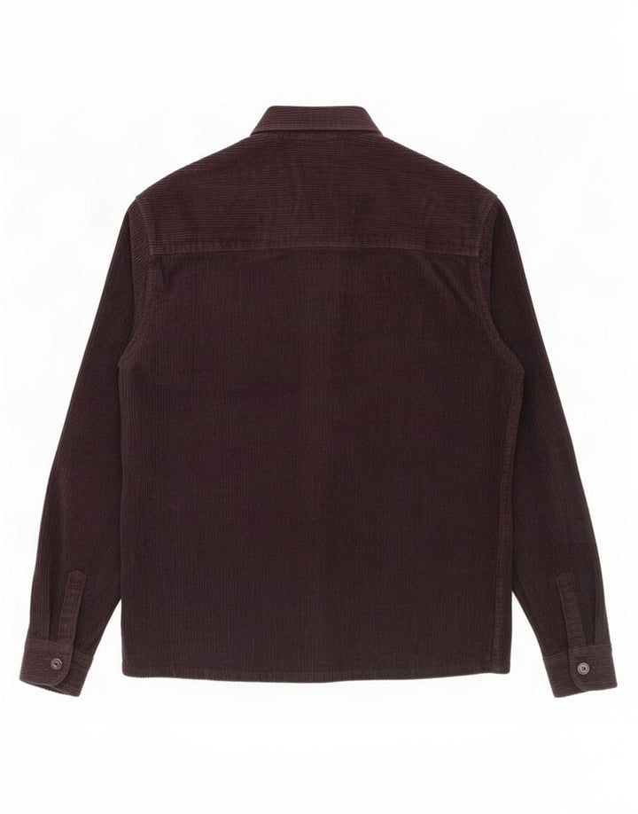 Zara Mens Relaxed Fit Corduroy Shirt Medium Navy Blue