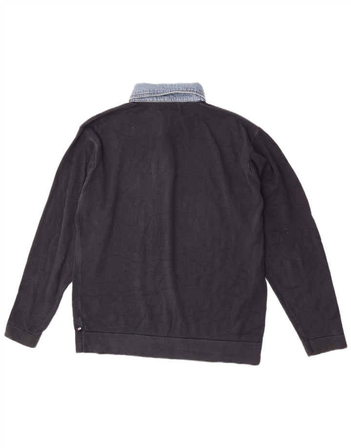 Marks & Spencer Mens Blue Harbour Polo Neck Jumper Sweater Medium Navy Blue