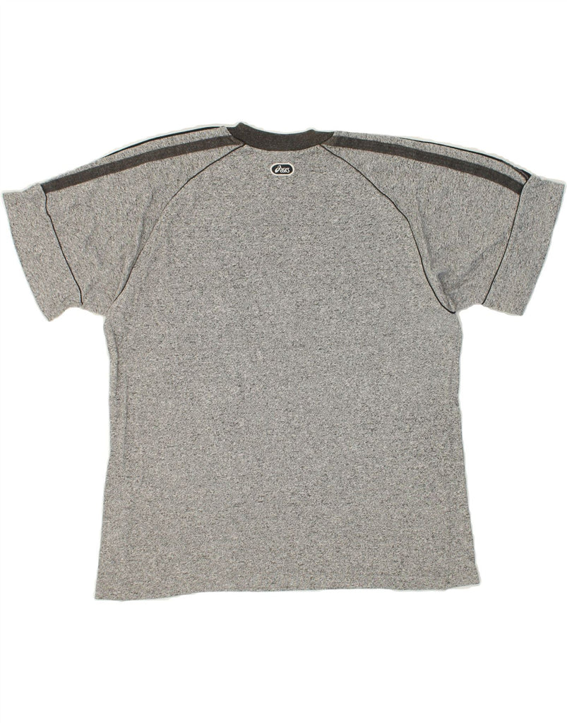 ASICS Mens T-Shirt Top Medium Grey Cotton | Vintage Asics | Thrift | Second-Hand Asics | Used Clothing | Messina Hembry 