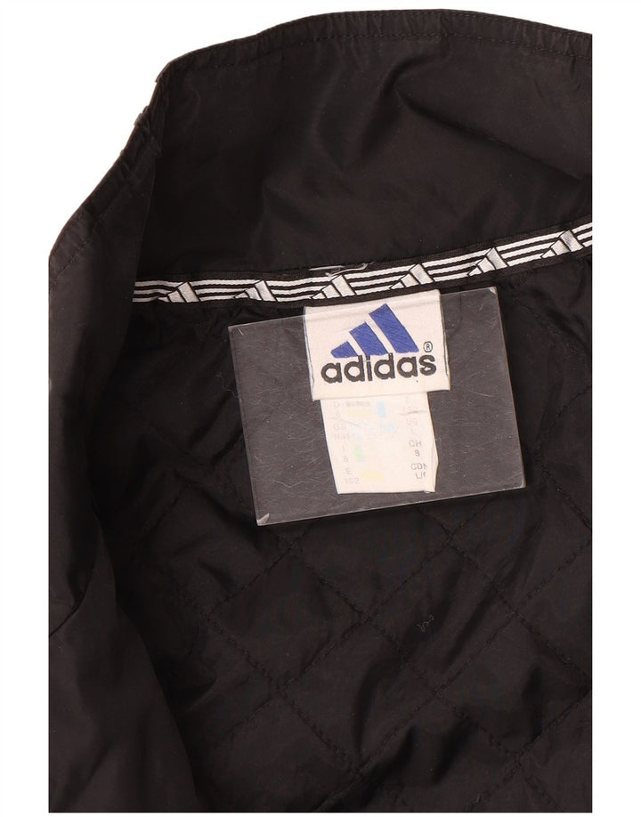 Adidas Mens Tracksuit Top Jacket UK 44/46 Large Black Nylon